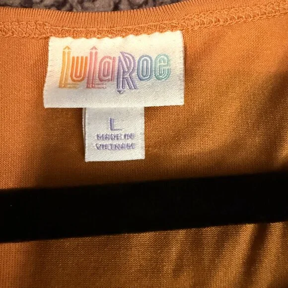 LuLaRoe Irma , Size Large, Solid Golden pumpkin - Picture 2 of 3